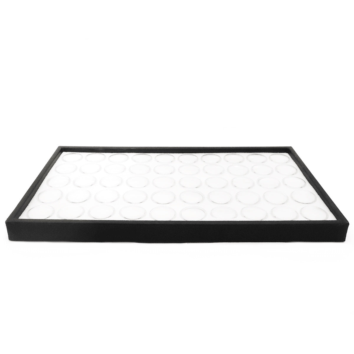 ルースケース 50個セット ケース付き ジェムジャー 32×32×18mm クッション付き ホワイト 白