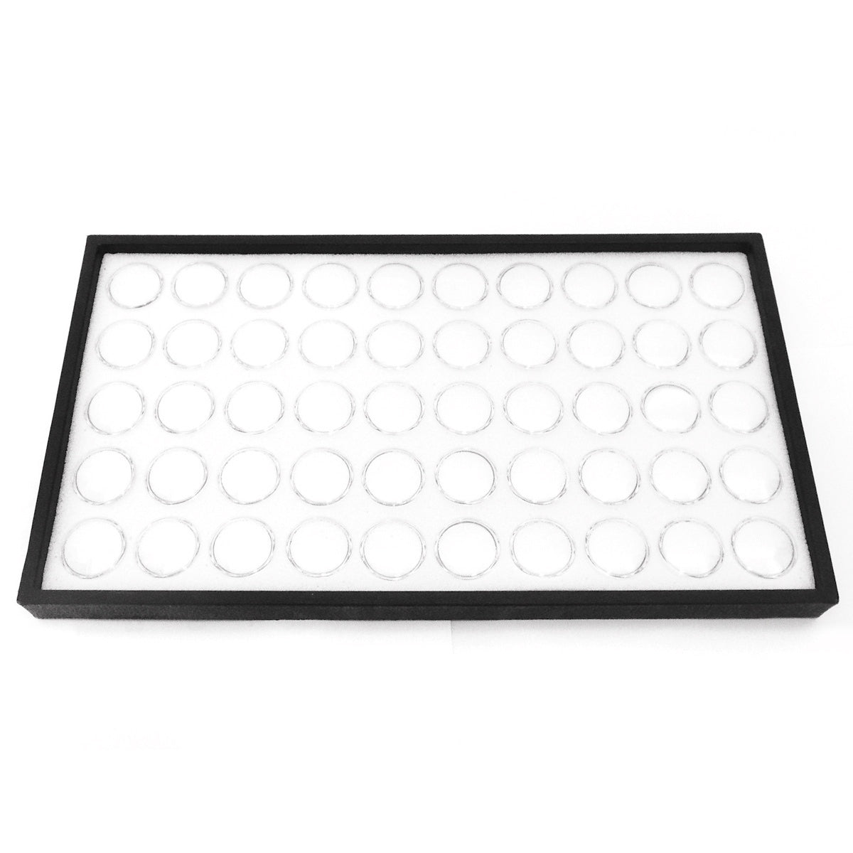 ルースケース 50個セット ケース付き ジェムジャー 32×32×18mm クッション付き ホワイト 白