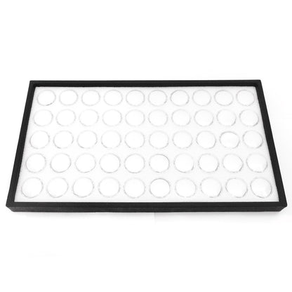 ルースケース 50個セット ケース付き ジェムジャー 32×32×18mm クッション付き ホワイト 白