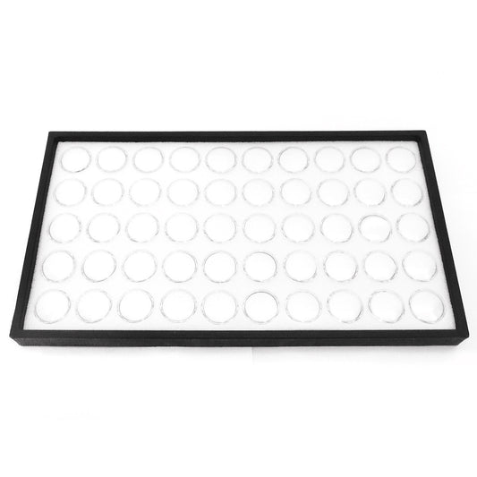 ルースケース 50個セット ケース付き ジェムジャー 32×32×18mm クッション付き ホワイト 白