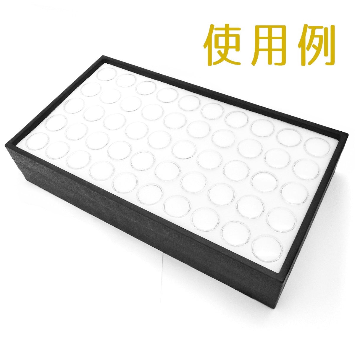 ルースケース 50個セット ケース付き ジェムジャー 32×32×18mm クッション付き ホワイト 白