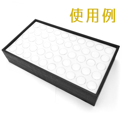 ルースケース 50個セット ケース付き ジェムジャー 32×32×18mm クッション付き ホワイト 白