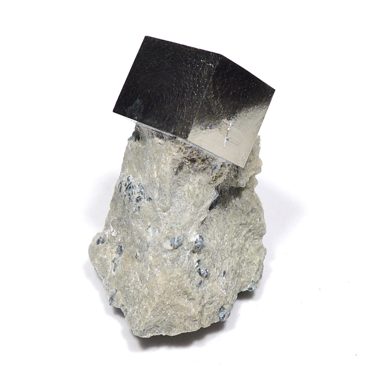 パイライト 原石 パイライトキューブ 母岩付き 黄鉄鉱 スペイン産 立方体結晶