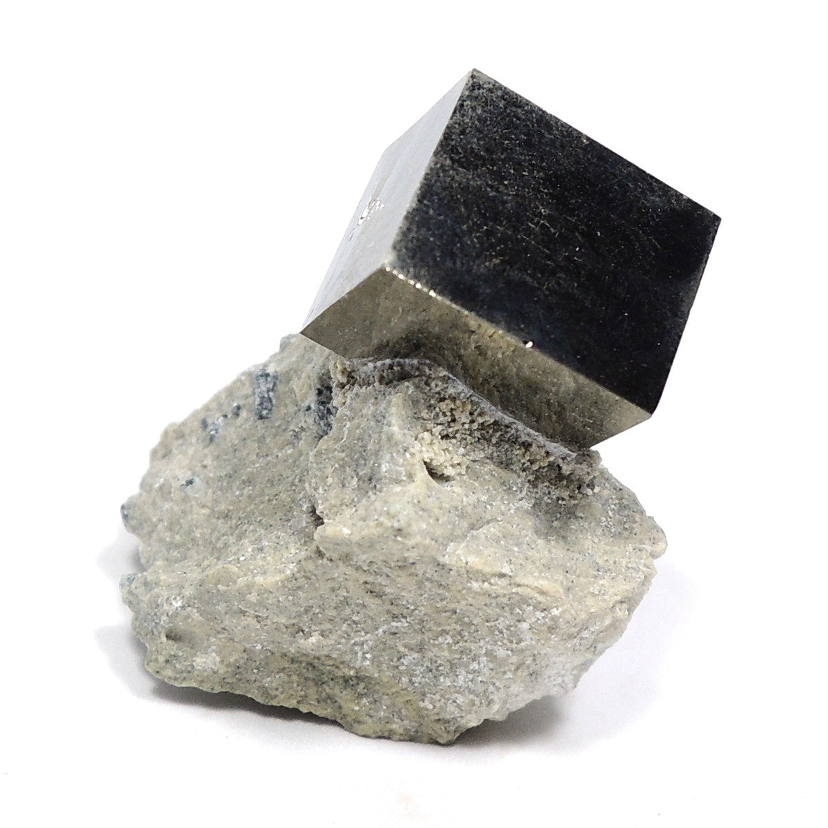 パイライト 原石 パイライトキューブ 母岩付き 黄鉄鉱 スペイン産 立方体結晶