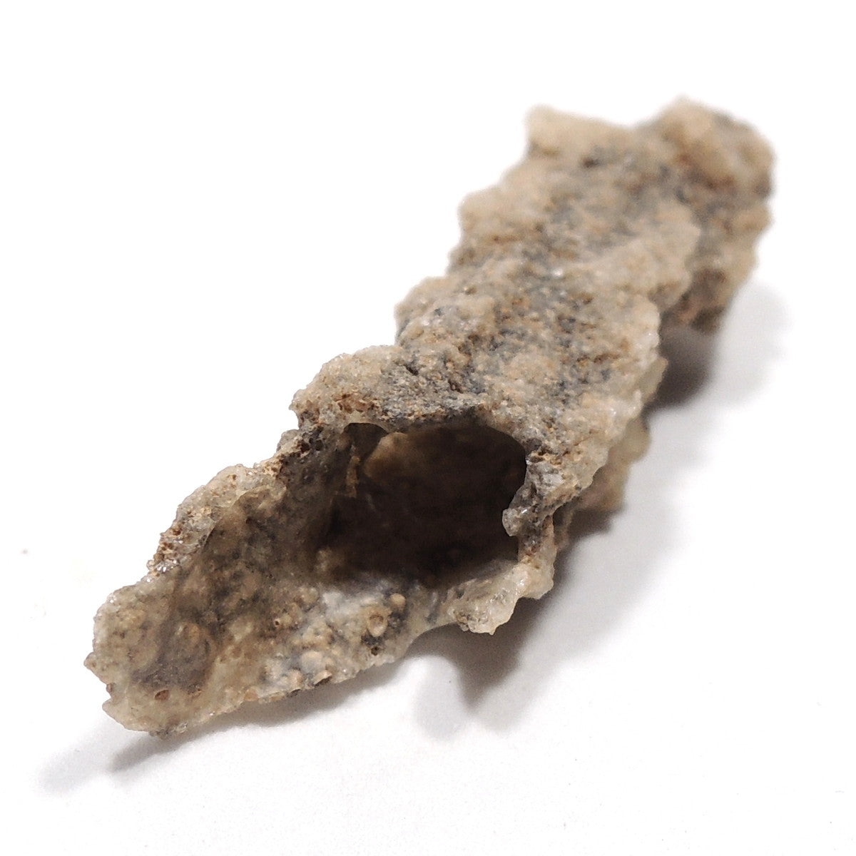 フルグライト 閃電岩 雷管石 原石 貫通穴あり サハラ砂漠産 Fulgurite