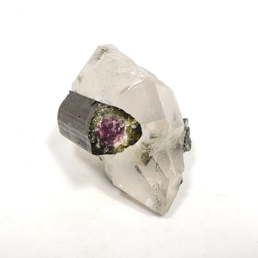 ウォーターメロントルマリン 原石 水晶共生 クォーツ共生 トルマリン 電気石 ブラジル産 Watermelon Tourmaline
