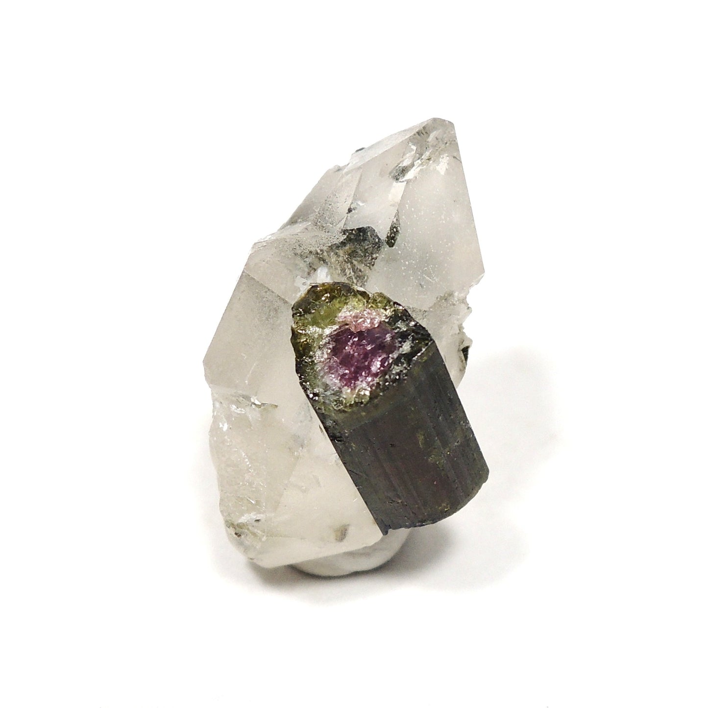 ウォーターメロントルマリン 原石 水晶共生 クォーツ共生 トルマリン 電気石 ブラジル産 Watermelon Tourmaline