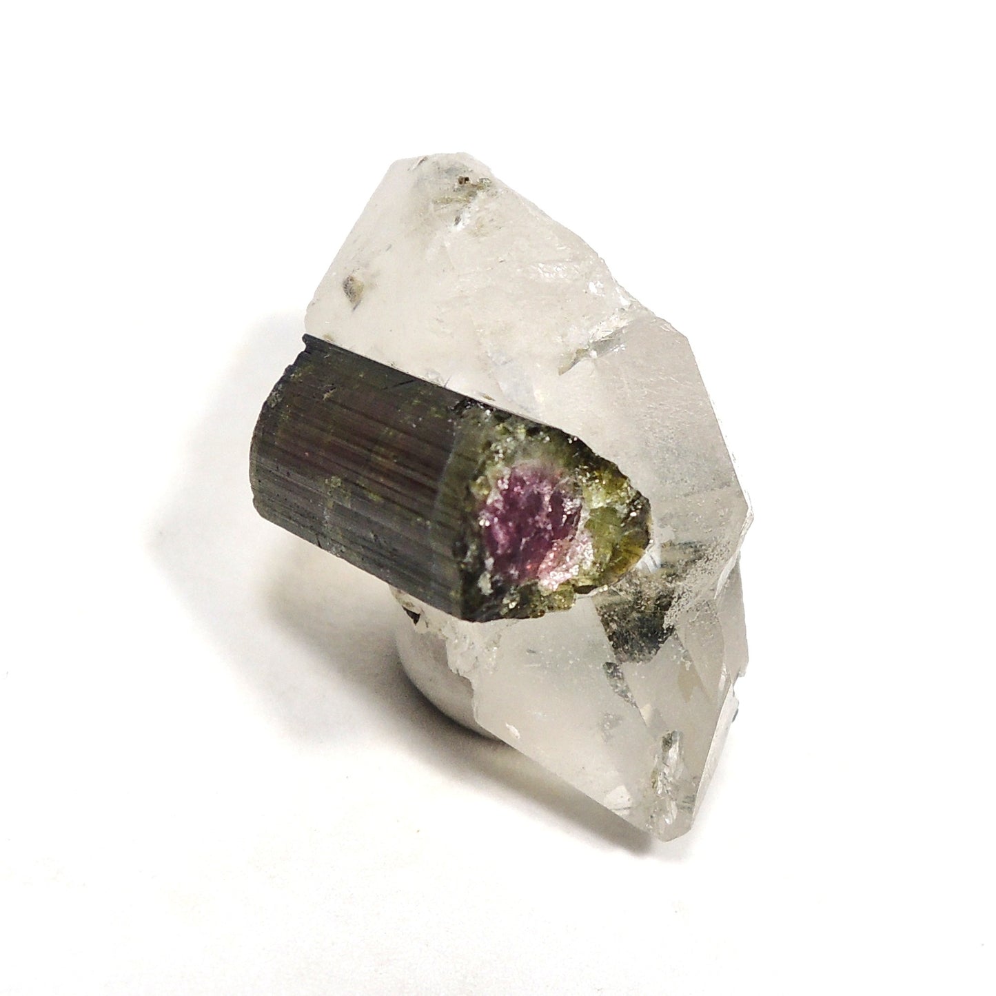 ウォーターメロントルマリン 原石 水晶共生 クォーツ共生 トルマリン 電気石 ブラジル産 Watermelon Tourmaline