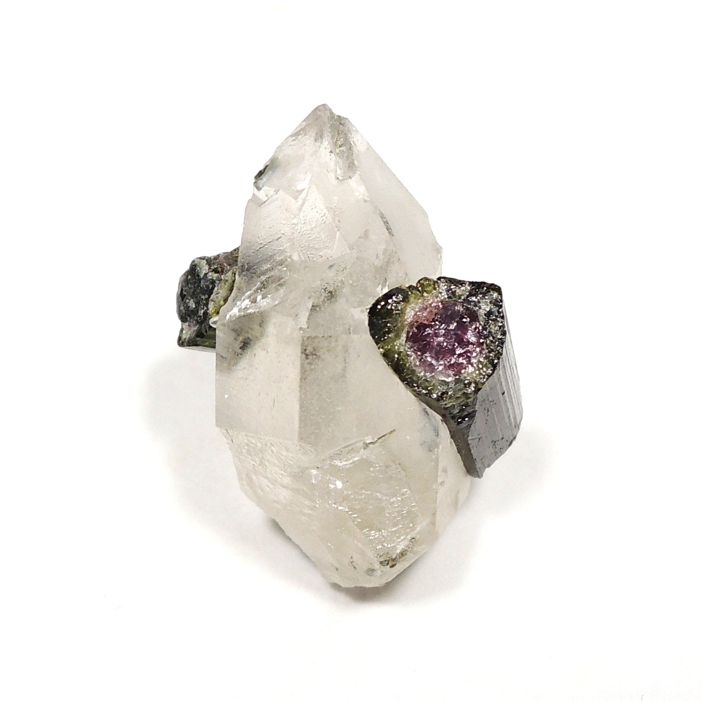 ウォーターメロントルマリン 原石 水晶共生 クォーツ共生 トルマリン 電気石 ブラジル産 Watermelon Tourmaline