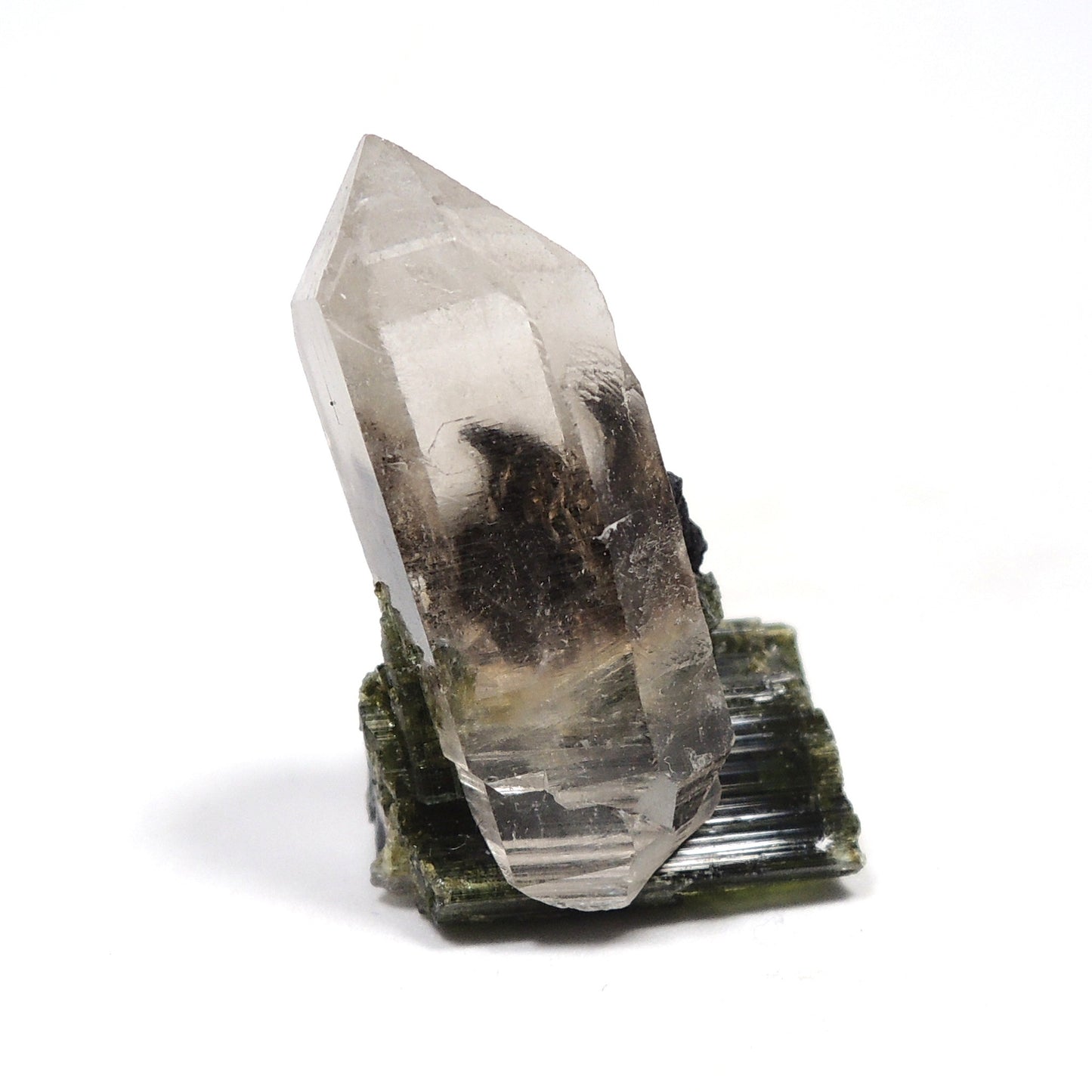 グリーントルマリン 原石 水晶共生 クォーツ共生 電気石 ブラジル産 Tourmaline